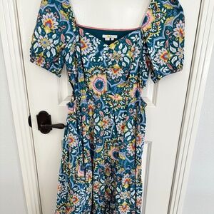 Boden Maxi Cutout Cotton Dress